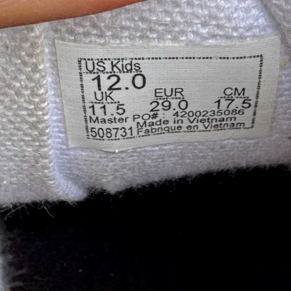 Size 12c - Vans Sneakers Old Skool White Leather Lace‎ Up